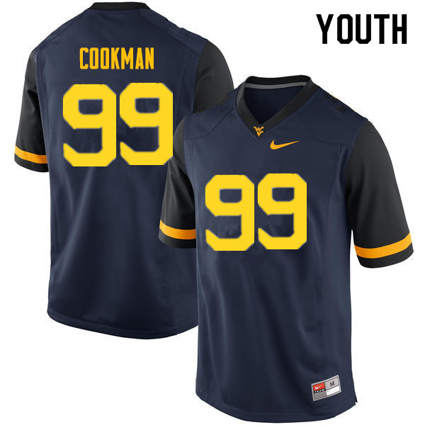 Youth #99 Sam Cookman West Virginia Mountaineers College Football Jerseys Sale-Navy